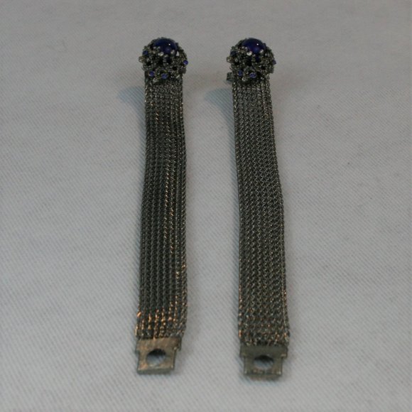 Rare Vintage 40's Carriage House "CARRIBANDS" Silver Cuff Links in original box - Picture 7 of 12